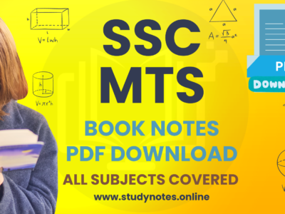 SSC MTS Book Notes PDF Download SSC Multi-Tasking Staff All Subjects Books Google Drive Direct Download Link