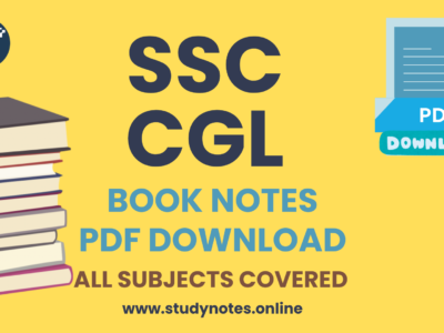 SSC CGL Book Notes PDF Download