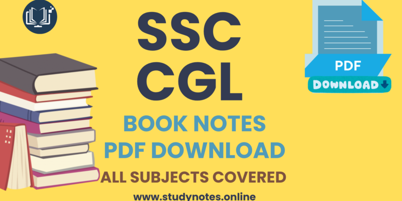 SSC CGL Book Notes PDF Download