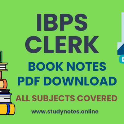 IBPS Clerk Book Notes PDF Download