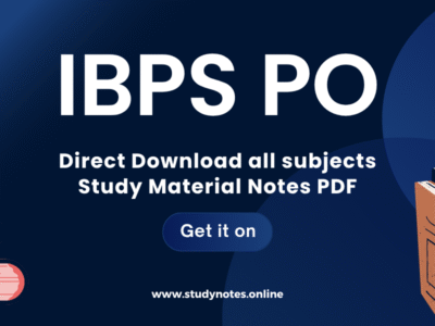 IBPS Bank PO: बैंक में नौकरी का सुनहरा मौका, तैयारी और सिलेबस की पूरी जानकारी! Book Notes PDF Download (Hindi and English Medium)